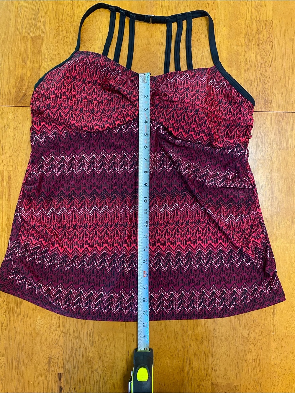 Ava & Viv 2pc Swimsuit, Burgundy & Black - Tankini Top, Black Shorts; Sz 16/18W - Picture 2 of 15
